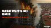 Ankara'nın Kızılcahamam İlçesinde İki Katlı Binanın Çatısında Yangın