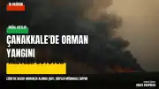 Çanakkale'nin Ezine İlçesinde Bozuk Ormanlık Alanda Yangın