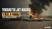 Teksas'ta Özel Jet Otoyolda Düştü: 1 Ölü, 5 Yaralı
