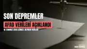 10 Temmuz 2026 AFAD ve Kandilli Son Depremler Verileri
