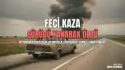 Afyonkarahisar'da Çarpışmanın Ardından Alev Alan Araçta Sürücü Hayatını Kaybetti