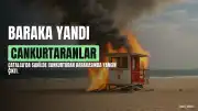 Çatalca'da Sahildeki Cankurtaran Barakası Küle Döndü