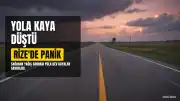 Rize'de Sağanak Yağış Sonrası Yamaçtan Kaya Parçaları Karadeniz Sahil Yolu'na Düştü
