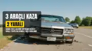 Adana'nın Feke ilçesinde 3 aracın karıştığı kazada 2 kişi yaralandı