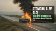 Bartın-İnkumu yolunda seyir halindeki otomobil alev aldı