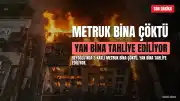 Beyoğlu'nda 5 Katlı Metruk Bina Çöktü, Yan Bina Tahliye Ediliyor