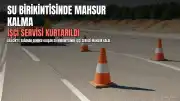 Bilecik'te Su Birikintisinde Kalan İşçi Servisi Halatla Çekildi