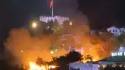 Ankara Kalesi Çevresindeki Otluk Alanda Çıkan Yangın Kontrol Altına Alındı