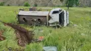 Bingöl Karlıova'da Su Tankeri Şarampole Devrildi: 1 Ölü, 1 Yaralı