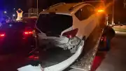 Çorum'da Kontrolden Çıkan Otomobil Park Halindeki Araca Çarptı: 4 Yaralı