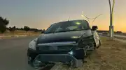 Uşak'ta Refüje Çıkan Otomobil Kazasında İki Kişi Yaralandı