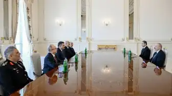 Azerbaycan Cumhurbaşkanı Aliyev, İçişleri Bakanı Çiftçi'yi kabul etti