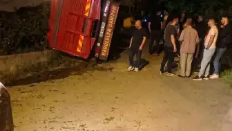 Giresun'da Yaş Çay Yüklü Kamyon Devrildi: Maddi Hasar Oluştu