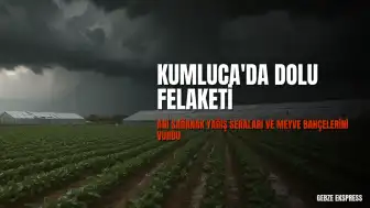 Antalya Kumluca'da Aniden Bastıran Dolu Yağışı Tarım Arazilerini Vurdu