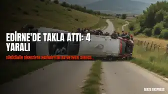Edirne'de Trafik Kazası: 4 Yaralı, 1'i Çocuk