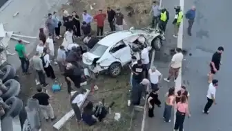 Anadolu Otoyolu'nda Feci Kaza: TIR Otomobile Çarptı, 6 Kişi Yaralandı