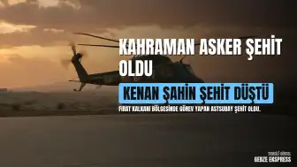 Milli Savunma Bakanlığı Şehit Piyade Astsubay Kıdemli Başçavuş Kenan Şahin'in Şehadet Haberini Duyurdu