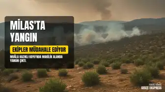 Muğla Milas Kazıklı Koyu'nda Makilik Alanda Yangın