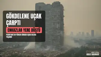 Pekin'deki En Yüksek Binaya Uçak Çarptı: Enkaz Parçaları Yere Düştü