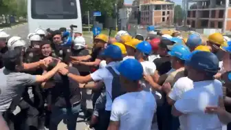 Ücretleri Ödenmeyen Madenciler Tekirdağ'da Yürüyüşe Geçti
