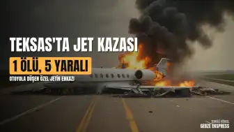 Teksas'ta Özel Jet Otoyolda Düştü: 1 Ölü, 5 Yaralı