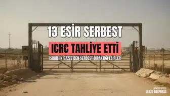 Uluslararası Kızılhaç Komitesi: İsrail 13 Filistinli esiri serbest bıraktı