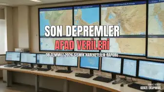 08 Temmuz 2026 AFAD ve Kandilli Verilerine Göre Son Depremler