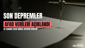 10 Temmuz 2026 AFAD ve Kandilli Son Depremler Verileri