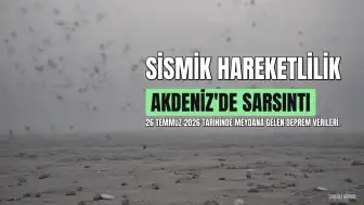 26 Temmuz 2026 AFAD ve Kandilli Verileri: Akdeniz'de Sismik Hareketlilik Kaydedildi