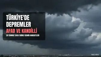 29 Temmuz 2026: Türkiye'de Meydana Gelen Son Depremler