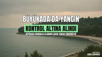 Büyükada Viranbağı Plajı Yakınlarındaki Orman Yangını Kontrol Altına Alındı