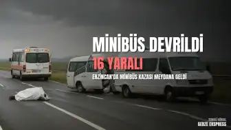 Erzincan-Erzurum Kara Yolunda Minibüs Devrildi: 16 Yaralı