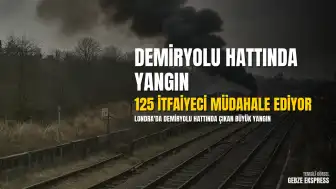 Londra'da Demiryolu Hattında Büyük Yangın: 100'den Fazla İtfaiyeci Müdahale Ediyor