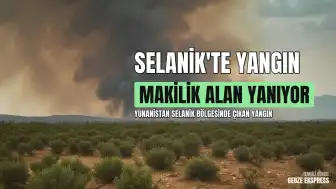 Selanik Vathilakko Bölgesinde Makilik Alanda Yangın Başladı