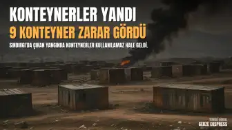 Sındırgı Çavdaroğlu Mahallesi'nde konteyner yangını: 9 konteyner zarar gördü