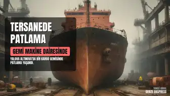 Yalova Altınova'da tersanedeki gemide patlama meydana geldi