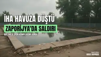 Zaporijya'da Rus İHA'sı Spor Kompleksindeki Yüzme Havuzuna Düştü