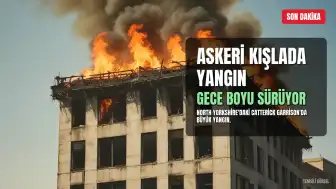 Catterick Garrison Askeri Kışlasında Yangın: Gece Boyu Sürmesi Bekleniyor