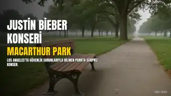 Justin Bieber MacArthur Park'ta Sürpriz Akustik Konser Verdi