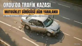 Ordu'da Motosiklet Sürücüsü Otomobille Çarpıştı: 1 Ağır Yaralı