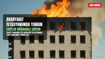 Denizli'de Akaryakıt İstasyonunda Yangın: Ekipler Müdahale Ediyor