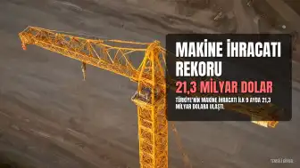 Makine İhracatı Ocak-Eylül Döneminde 21,3 Milyar Dolara Ulaştı, Rekor Kırıldı