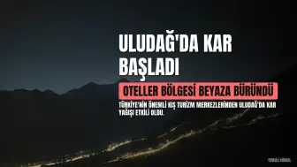 Uludağ'da Kar Yağışı Başladı: Oteller Bölgesi Beyaza Büründü