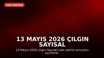 13 Mayıs 2026 Çılgın Sayısal Loto Sonuçları Açıklandı