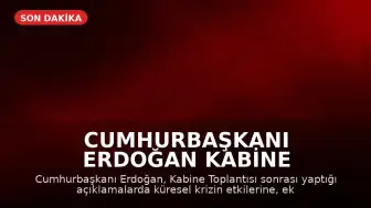 Cumhurbaşkanı Erdoğan Kabine Toplantısı Sonrası Açıklamalarda Bulundu
