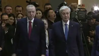 Cumhurbaşkanı Erdoğan, Kazakistan'da Resmi Törenle Karşılandı