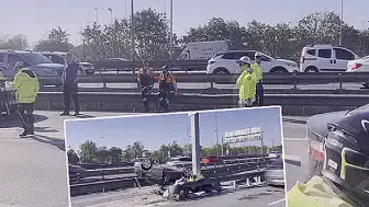 D-100 Karayolu'nda Trafik Kazası: Otomobil Takla Attı