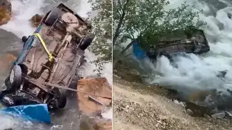 Dereye Düşen Otomobilde Karı-Koca Hayatını Kaybetti, 1 Kişi Yaralandı