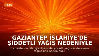 Gaziantep İslahiye'de Şiddetli Yağış Nedeniyle Ev ve Ahırlar Sular Altında Kaldı