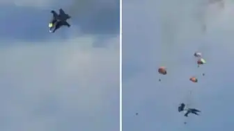 Gösteri sırasında savaş jetleri havada çarpıştı: 4 pilot paraşütle kurtuldu